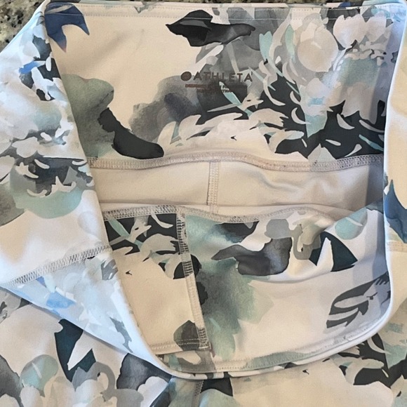 Athleta Performance Legging Womens Large Floral Side‎ Pockets - Picture 5 of 8